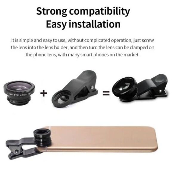 3-in-1 Photo Lens for Android and Apple Phones NIB - Picture 2 of 5